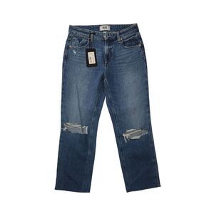 Paige Women's Noella Distressed Jeans Mid Rise Relaxed Straight‎ Leg Size 25